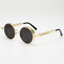 Load image into Gallery viewer, Retro Round Metal Steampunk Sunglasses