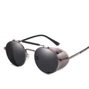 Retro Round Metal Sunglasses Steampunk